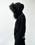 Mola Fur Zip-Up Hoodie