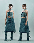 Dynasty Denim Skirt