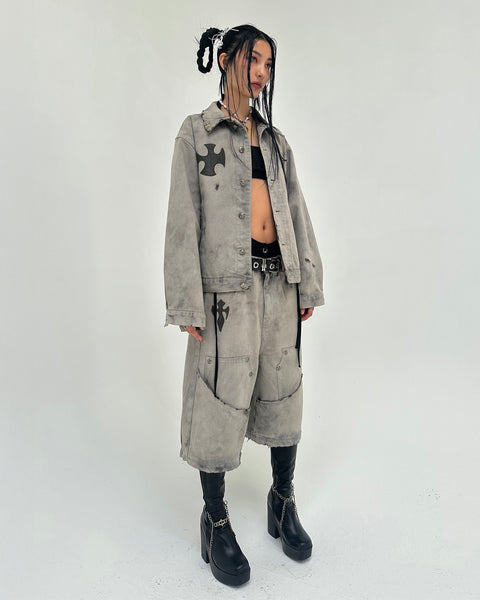 ジャケット・アウター In the attic layered hoodie ash jacket CD5981E6-FBF5-4C20-A408-