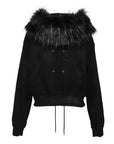Mola Fur Zip-Up Hoodie